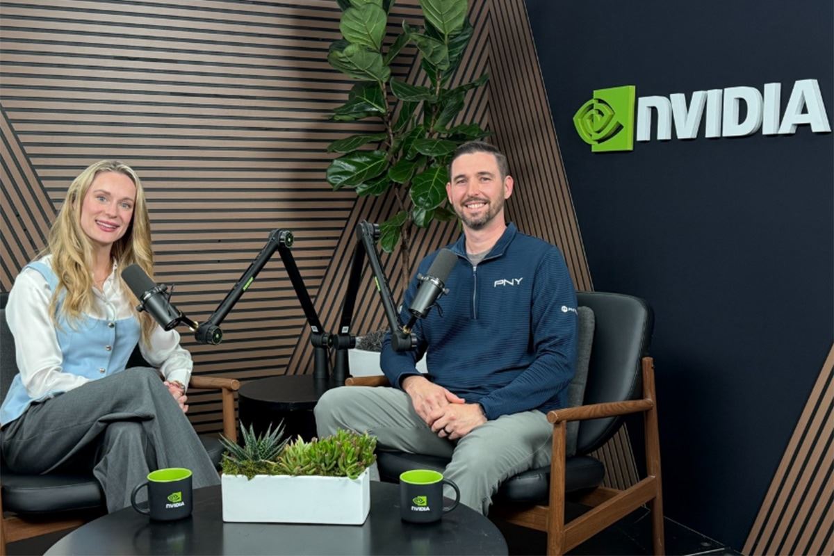 PNY representative participating in an interview at the NVIDIA studio