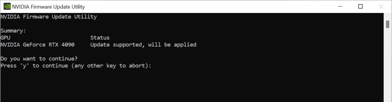 NVIDIA Firmware Update Step 3 Screenshot