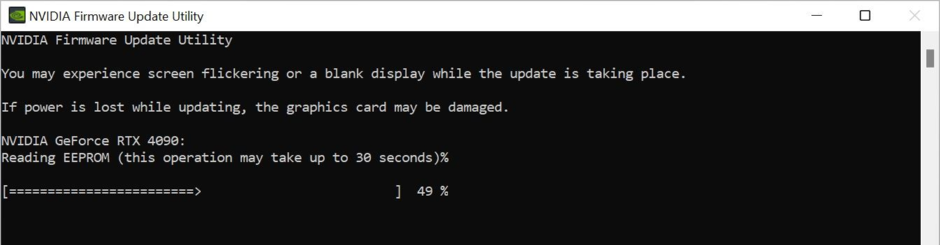 NVIDIA Firmware Update Step 4 Screenshot