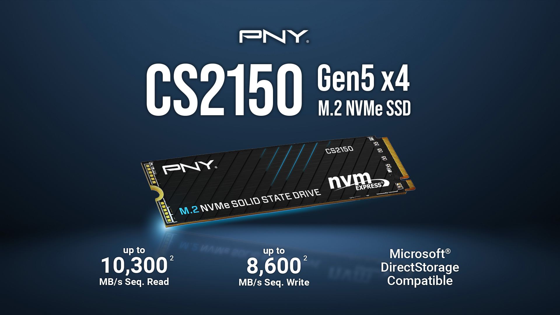 PNY® CS2150 M.2 NVMe PCIe Gen5 x4 SSD