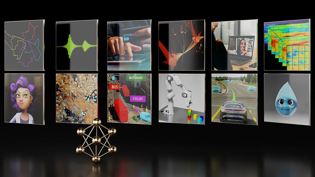 Desktop Windows with 3D Scenes and a 3D Cube