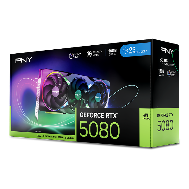 NVIDIA GeForce RTX 5080 、動作品 PNY GeForce RTX 5080 Models GPUs | pny.com