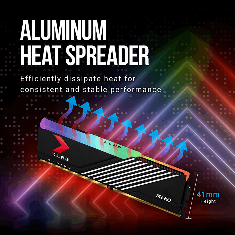 XLR8 Gaming DDR5 RGB 6400MHz CL40 Desktop Memory Kit