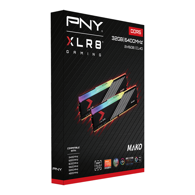 XLR8 Gaming DDR5 RGB 6400MHz CL40 Desktop Memory Kit