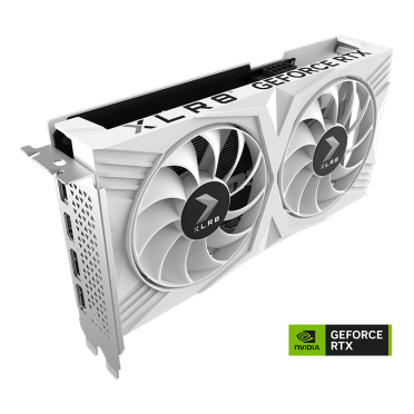 PNY GeForce RTX™ 4060 8GB XLR8 Gaming VERTO Dual Fan OC White Edition Graphics Card DLSS 3